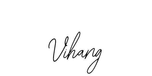 if you are searching for the best signature style for your name Vihang. so please give up your signature search. here we have designed multiple signature styles  using Bearetta-2O07w. Vihang signature style 12 images and pictures png