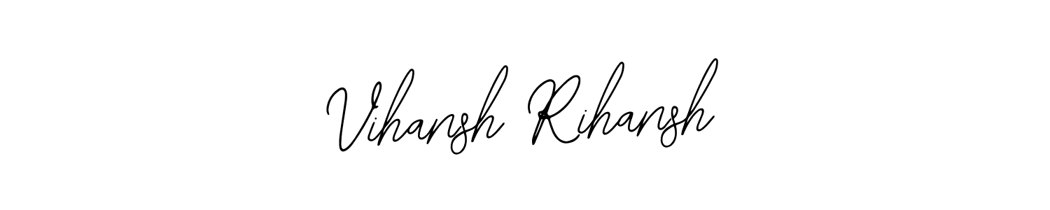 This is the best signature style for the Vihansh Rihansh name. Also you like these signature font (Bearetta-2O07w). Mix name signature. Vihansh Rihansh signature style 12 images and pictures png