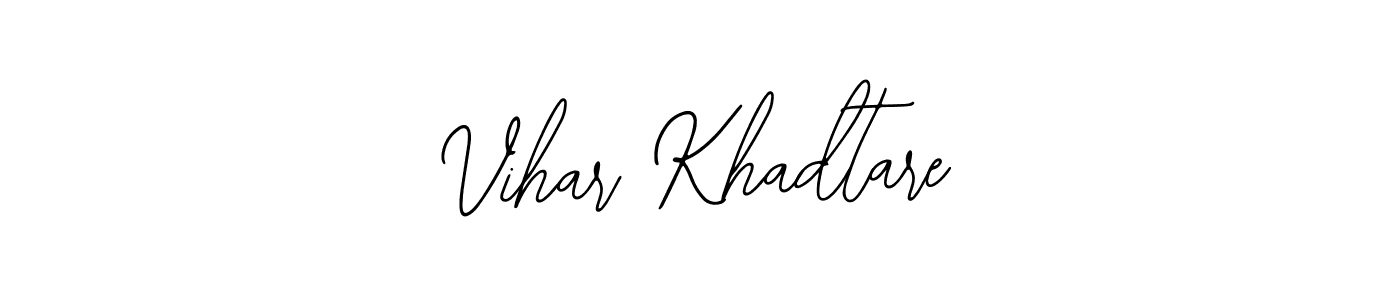 Make a beautiful signature design for name Vihar Khadtare. With this signature (Bearetta-2O07w) style, you can create a handwritten signature for free. Vihar Khadtare signature style 12 images and pictures png