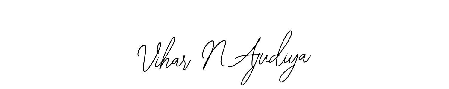 How to Draw Vihar N Ajudiya signature style? Bearetta-2O07w is a latest design signature styles for name Vihar N Ajudiya. Vihar N Ajudiya signature style 12 images and pictures png