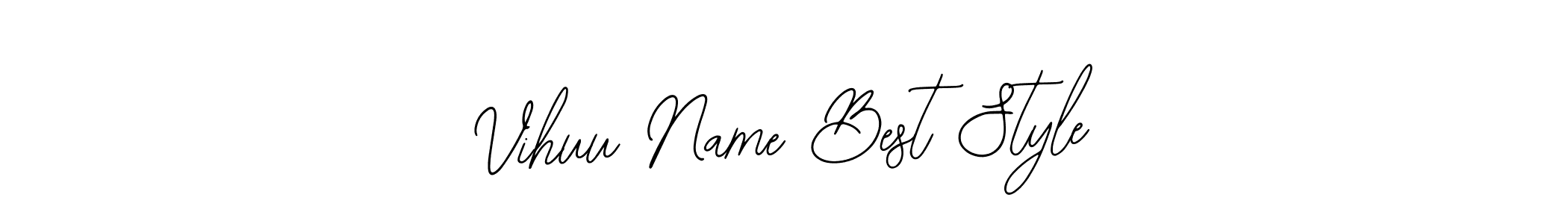 Design your own signature with our free online signature maker. With this signature software, you can create a handwritten (Bearetta-2O07w) signature for name Vihuu Name Best Style. Vihuu Name Best Style signature style 12 images and pictures png