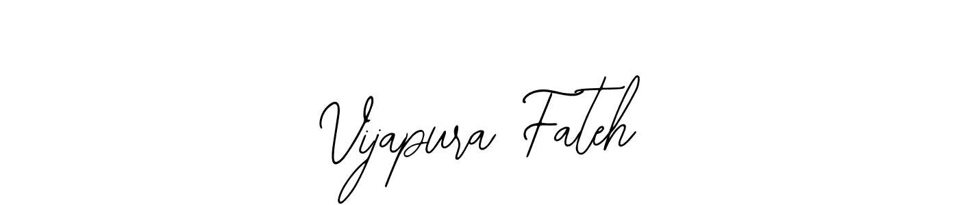 How to make Vijapura Fateh name signature. Use Bearetta-2O07w style for creating short signs online. This is the latest handwritten sign. Vijapura Fateh signature style 12 images and pictures png