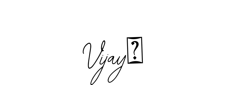 Use a signature maker to create a handwritten signature online. With this signature software, you can design (Bearetta-2O07w) your own signature for name Vijay♡. Vijay♡ signature style 12 images and pictures png