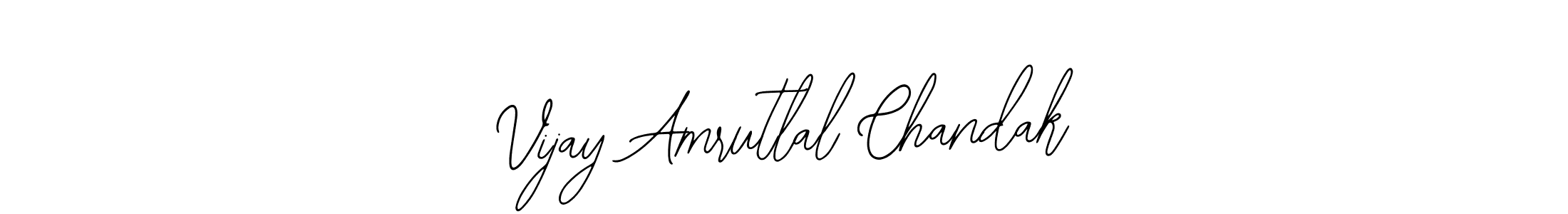 How to make Vijay Amrutlal Chandak name signature. Use Bearetta-2O07w style for creating short signs online. This is the latest handwritten sign. Vijay Amrutlal Chandak signature style 12 images and pictures png