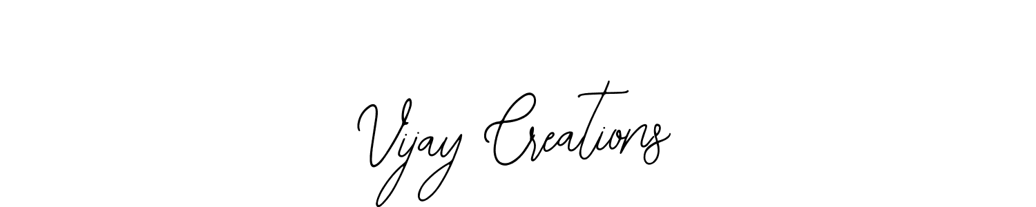 How to make Vijay Creations name signature. Use Bearetta-2O07w style for creating short signs online. This is the latest handwritten sign. Vijay Creations signature style 12 images and pictures png