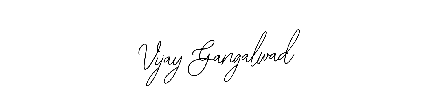 How to make Vijay Gangalwad name signature. Use Bearetta-2O07w style for creating short signs online. This is the latest handwritten sign. Vijay Gangalwad signature style 12 images and pictures png