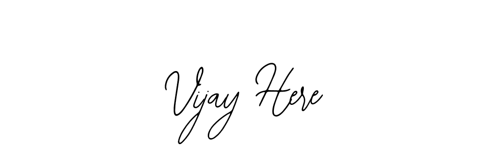Design your own signature with our free online signature maker. With this signature software, you can create a handwritten (Bearetta-2O07w) signature for name Vijay Here. Vijay Here signature style 12 images and pictures png
