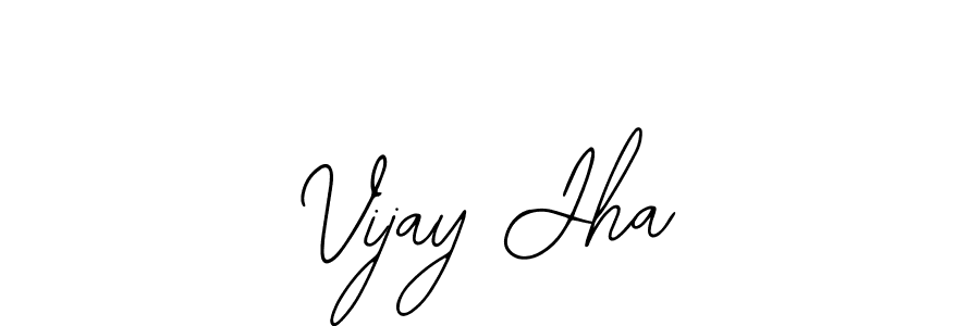 How to make Vijay Jha name signature. Use Bearetta-2O07w style for creating short signs online. This is the latest handwritten sign. Vijay Jha signature style 12 images and pictures png