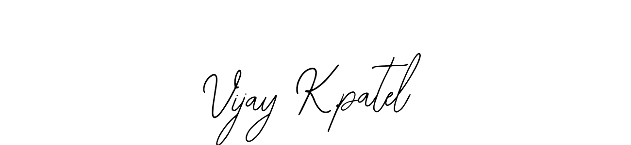 Design your own signature with our free online signature maker. With this signature software, you can create a handwritten (Bearetta-2O07w) signature for name Vijay K.patel. Vijay K.patel signature style 12 images and pictures png