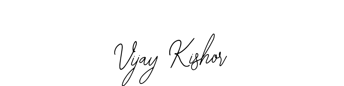 How to make Vijay Kishor name signature. Use Bearetta-2O07w style for creating short signs online. This is the latest handwritten sign. Vijay Kishor signature style 12 images and pictures png