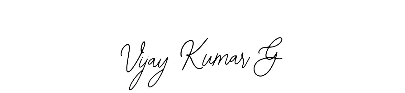Design your own signature with our free online signature maker. With this signature software, you can create a handwritten (Bearetta-2O07w) signature for name Vijay Kumar G. Vijay Kumar G signature style 12 images and pictures png