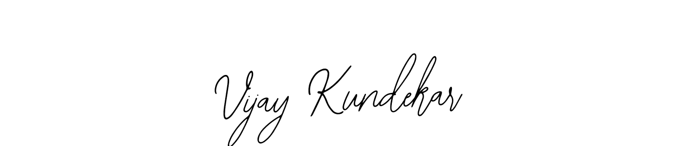 How to make Vijay Kundekar name signature. Use Bearetta-2O07w style for creating short signs online. This is the latest handwritten sign. Vijay Kundekar signature style 12 images and pictures png