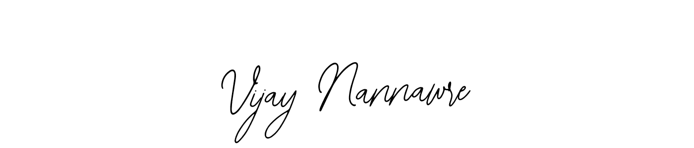 How to make Vijay Nannawre name signature. Use Bearetta-2O07w style for creating short signs online. This is the latest handwritten sign. Vijay Nannawre signature style 12 images and pictures png