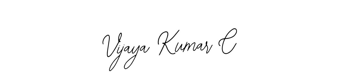 You should practise on your own different ways (Bearetta-2O07w) to write your name (Vijaya Kumar C) in signature. don't let someone else do it for you. Vijaya Kumar C signature style 12 images and pictures png