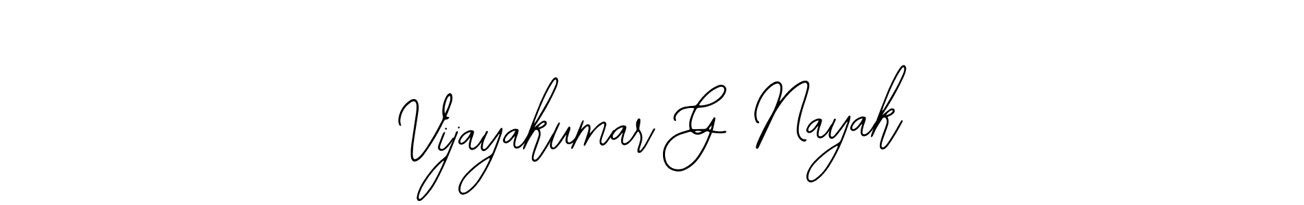 Use a signature maker to create a handwritten signature online. With this signature software, you can design (Bearetta-2O07w) your own signature for name Vijayakumar G Nayak. Vijayakumar G Nayak signature style 12 images and pictures png