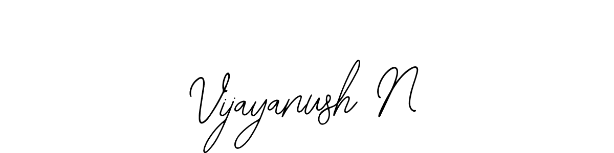 Also You can easily find your signature by using the search form. We will create Vijayanush N name handwritten signature images for you free of cost using Bearetta-2O07w sign style. Vijayanush N signature style 12 images and pictures png