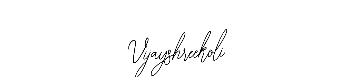 Use a signature maker to create a handwritten signature online. With this signature software, you can design (Bearetta-2O07w) your own signature for name Vijayshreekoli. Vijayshreekoli signature style 12 images and pictures png