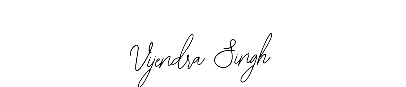 How to make Vijendra Singh name signature. Use Bearetta-2O07w style for creating short signs online. This is the latest handwritten sign. Vijendra Singh signature style 12 images and pictures png