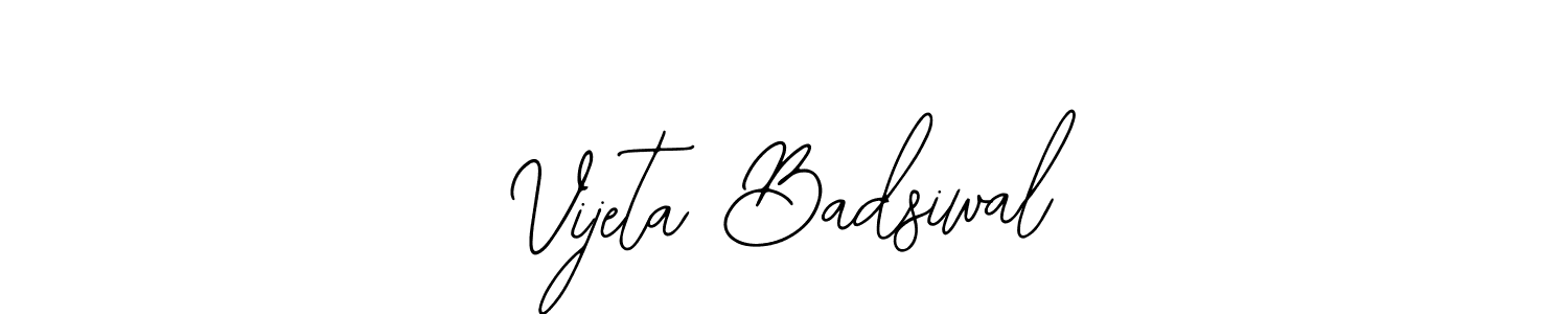 How to Draw Vijeta Badsiwal signature style? Bearetta-2O07w is a latest design signature styles for name Vijeta Badsiwal. Vijeta Badsiwal signature style 12 images and pictures png