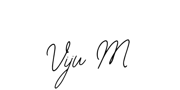 Use a signature maker to create a handwritten signature online. With this signature software, you can design (Bearetta-2O07w) your own signature for name Viju M. Viju M signature style 12 images and pictures png