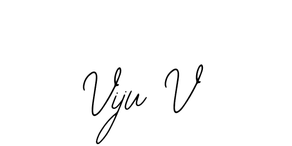 Also You can easily find your signature by using the search form. We will create Viju V name handwritten signature images for you free of cost using Bearetta-2O07w sign style. Viju V signature style 12 images and pictures png