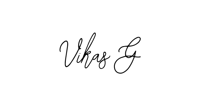 How to make Vikas G name signature. Use Bearetta-2O07w style for creating short signs online. This is the latest handwritten sign. Vikas G signature style 12 images and pictures png