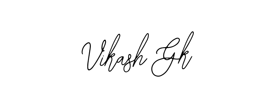 The best way (Bearetta-2O07w) to make a short signature is to pick only two or three words in your name. The name Vikash Gk include a total of six letters. For converting this name. Vikash Gk signature style 12 images and pictures png