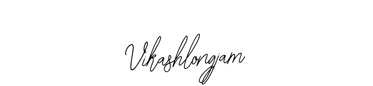 How to make Vikashlongjam name signature. Use Bearetta-2O07w style for creating short signs online. This is the latest handwritten sign. Vikashlongjam signature style 12 images and pictures png