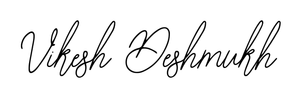 A modern signature idea for name Vikesh Deshmukh using Bearetta-2O07w font. Clean strokes and elegant curves make it stand out instantly. Vikesh Deshmukh signature style 12 images and pictures png