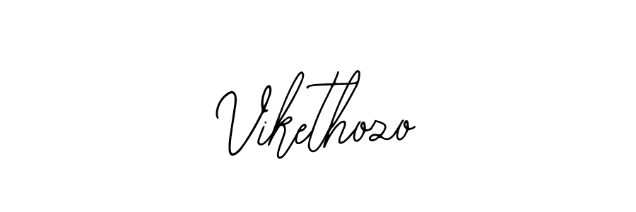 The best way (Bearetta-2O07w) to make a short signature is to pick only two or three words in your name. The name Vikethozo include a total of six letters. For converting this name. Vikethozo signature style 12 images and pictures png