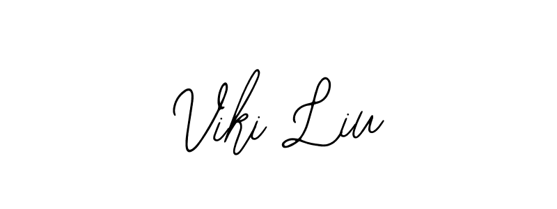 How to make Viki Liu name signature. Use Bearetta-2O07w style for creating short signs online. This is the latest handwritten sign. Viki Liu signature style 12 images and pictures png