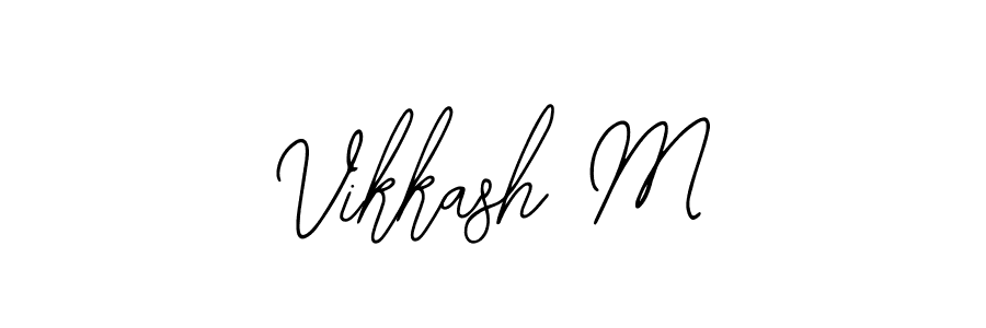 Use a signature maker to create a handwritten signature online. With this signature software, you can design (Bearetta-2O07w) your own signature for name Vikkash M. Vikkash M signature style 12 images and pictures png