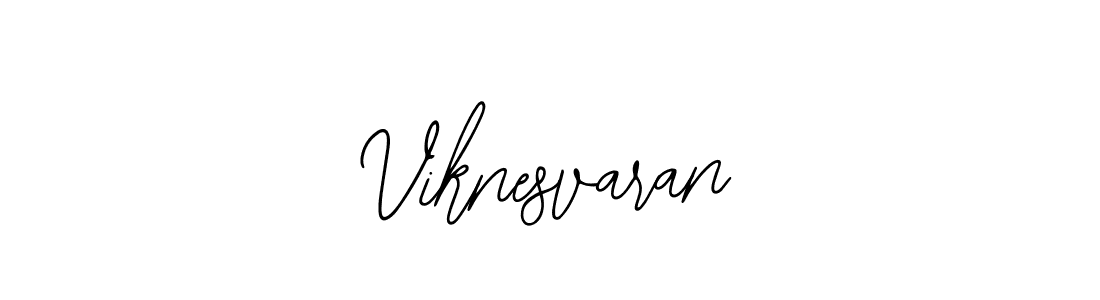 How to make Viknesvaran name signature. Use Bearetta-2O07w style for creating short signs online. This is the latest handwritten sign. Viknesvaran signature style 12 images and pictures png