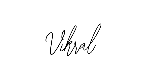 if you are searching for the best signature style for your name Vikral. so please give up your signature search. here we have designed multiple signature styles  using Bearetta-2O07w. Vikral signature style 12 images and pictures png