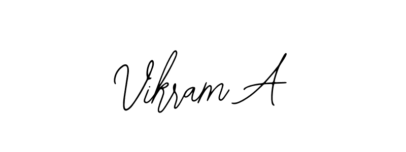 Design your own signature with our free online signature maker. With this signature software, you can create a handwritten (Bearetta-2O07w) signature for name Vikram A. Vikram A signature style 12 images and pictures png