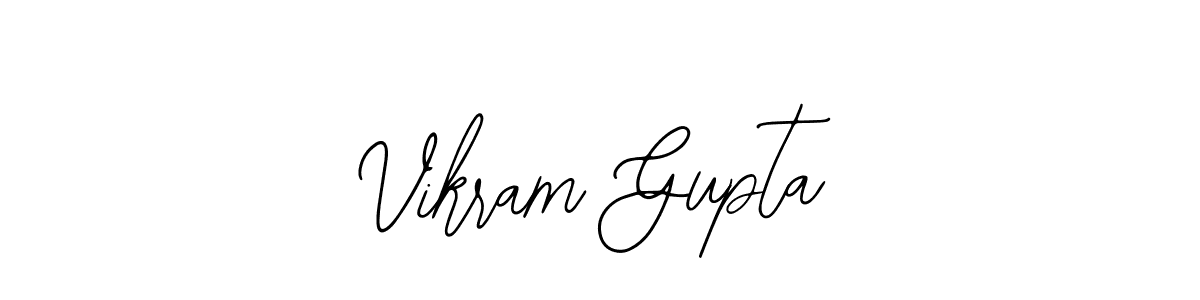 How to make Vikram Gupta name signature. Use Bearetta-2O07w style for creating short signs online. This is the latest handwritten sign. Vikram Gupta signature style 12 images and pictures png