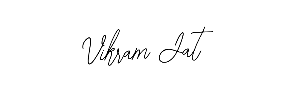 How to make Vikram Jat name signature. Use Bearetta-2O07w style for creating short signs online. This is the latest handwritten sign. Vikram Jat signature style 12 images and pictures png