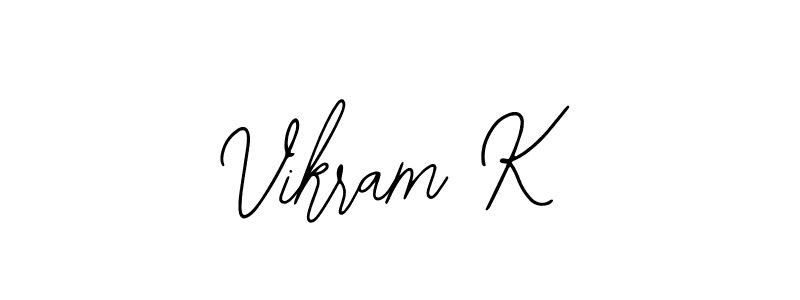 How to make Vikram K name signature. Use Bearetta-2O07w style for creating short signs online. This is the latest handwritten sign. Vikram K signature style 12 images and pictures png