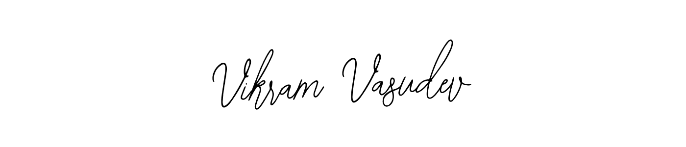You should practise on your own different ways (Bearetta-2O07w) to write your name (Vikram Vasudev) in signature. don't let someone else do it for you. Vikram Vasudev signature style 12 images and pictures png