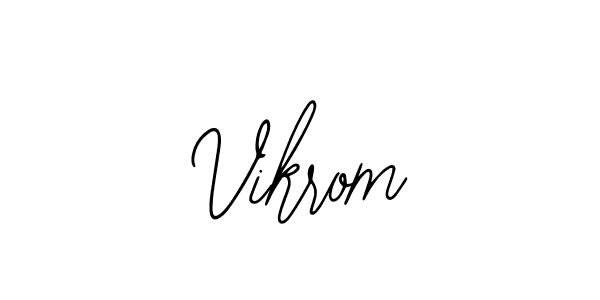 The best way (Bearetta-2O07w) to make a short signature is to pick only two or three words in your name. The name Vikrom include a total of six letters. For converting this name. Vikrom signature style 12 images and pictures png