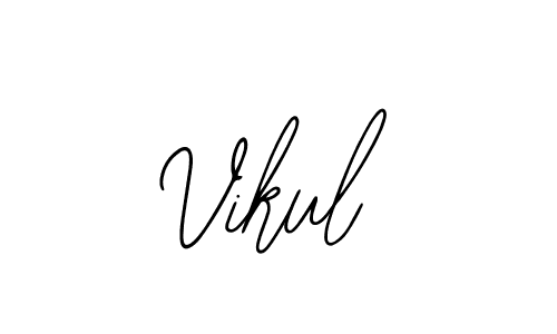 Use a signature maker to create a handwritten signature online. With this signature software, you can design (Bearetta-2O07w) your own signature for name Vikul. Vikul signature style 12 images and pictures png