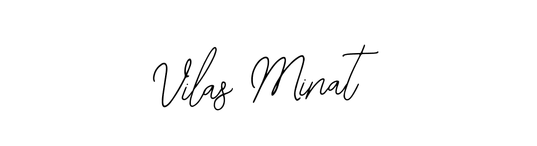 This is the best signature style for the Vilas Minat name. Also you like these signature font (Bearetta-2O07w). Mix name signature. Vilas Minat signature style 12 images and pictures png
