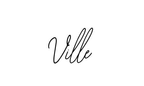 How to make Ville name signature. Use Bearetta-2O07w style for creating short signs online. This is the latest handwritten sign. Ville signature style 12 images and pictures png