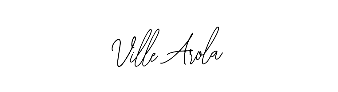 How to make Ville Arola name signature. Use Bearetta-2O07w style for creating short signs online. This is the latest handwritten sign. Ville Arola signature style 12 images and pictures png