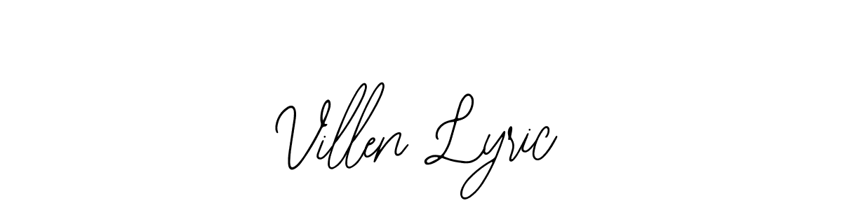 How to Draw Villen Lyric signature style? Bearetta-2O07w is a latest design signature styles for name Villen Lyric. Villen Lyric signature style 12 images and pictures png