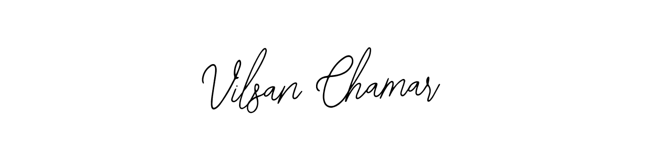 This is the best signature style for the Vilsan Chamar name. Also you like these signature font (Bearetta-2O07w). Mix name signature. Vilsan Chamar signature style 12 images and pictures png