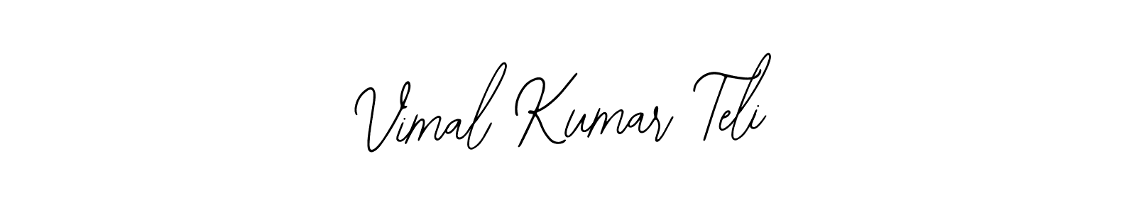 You should practise on your own different ways (Bearetta-2O07w) to write your name (Vimal Kumar Teli) in signature. don't let someone else do it for you. Vimal Kumar Teli signature style 12 images and pictures png