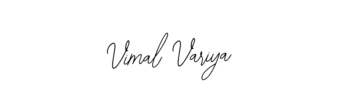 Design your own signature with our free online signature maker. With this signature software, you can create a handwritten (Bearetta-2O07w) signature for name Vimal Variya. Vimal Variya signature style 12 images and pictures png