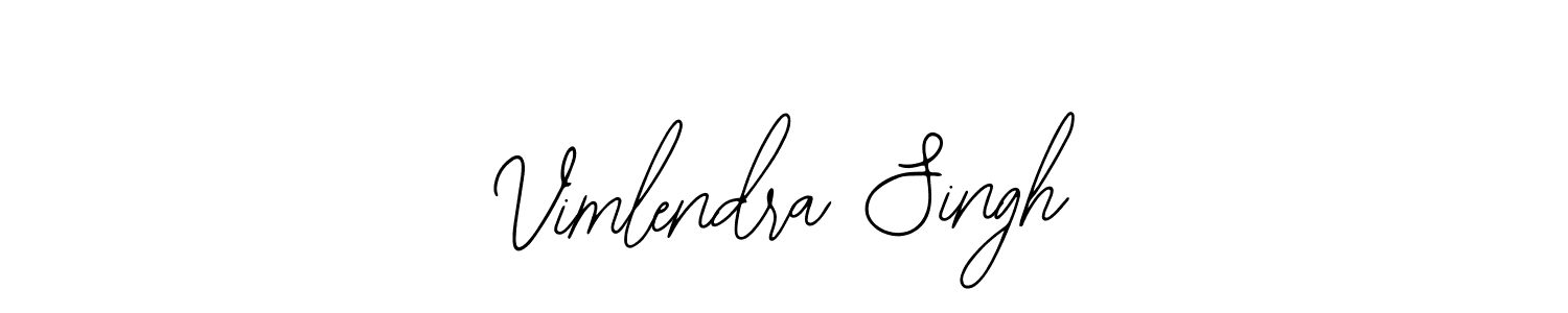How to make Vimlendra Singh name signature. Use Bearetta-2O07w style for creating short signs online. This is the latest handwritten sign. Vimlendra Singh signature style 12 images and pictures png