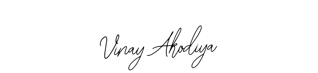 Design your own signature with our free online signature maker. With this signature software, you can create a handwritten (Bearetta-2O07w) signature for name Vinay Akodiya. Vinay Akodiya signature style 12 images and pictures png